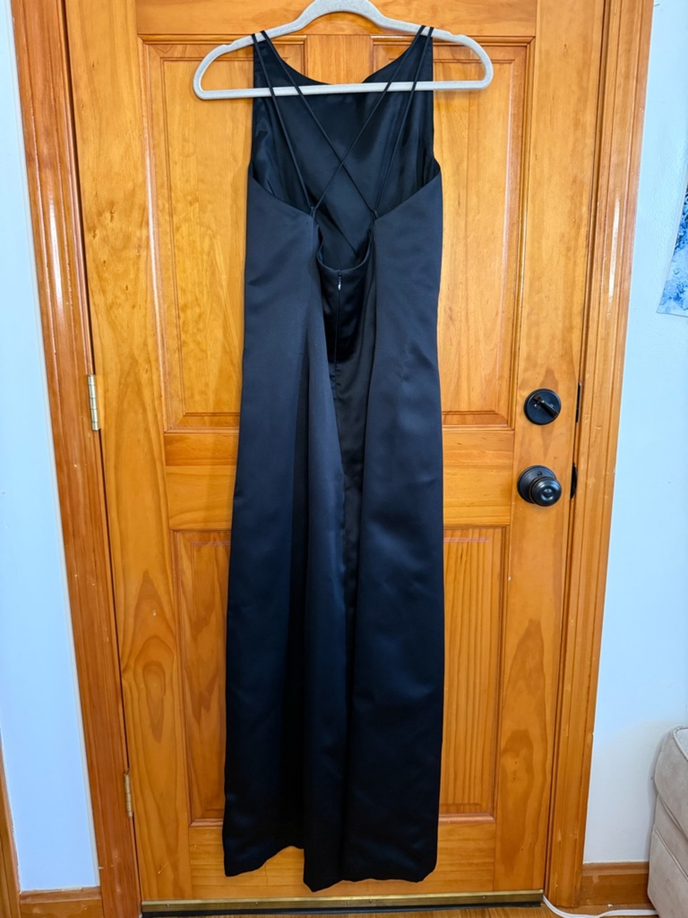 Vera Wang Satin Maxi Dress Elegant Designer Formal Evening Gown Wedding Guest 14 - Picture 4 of 9
